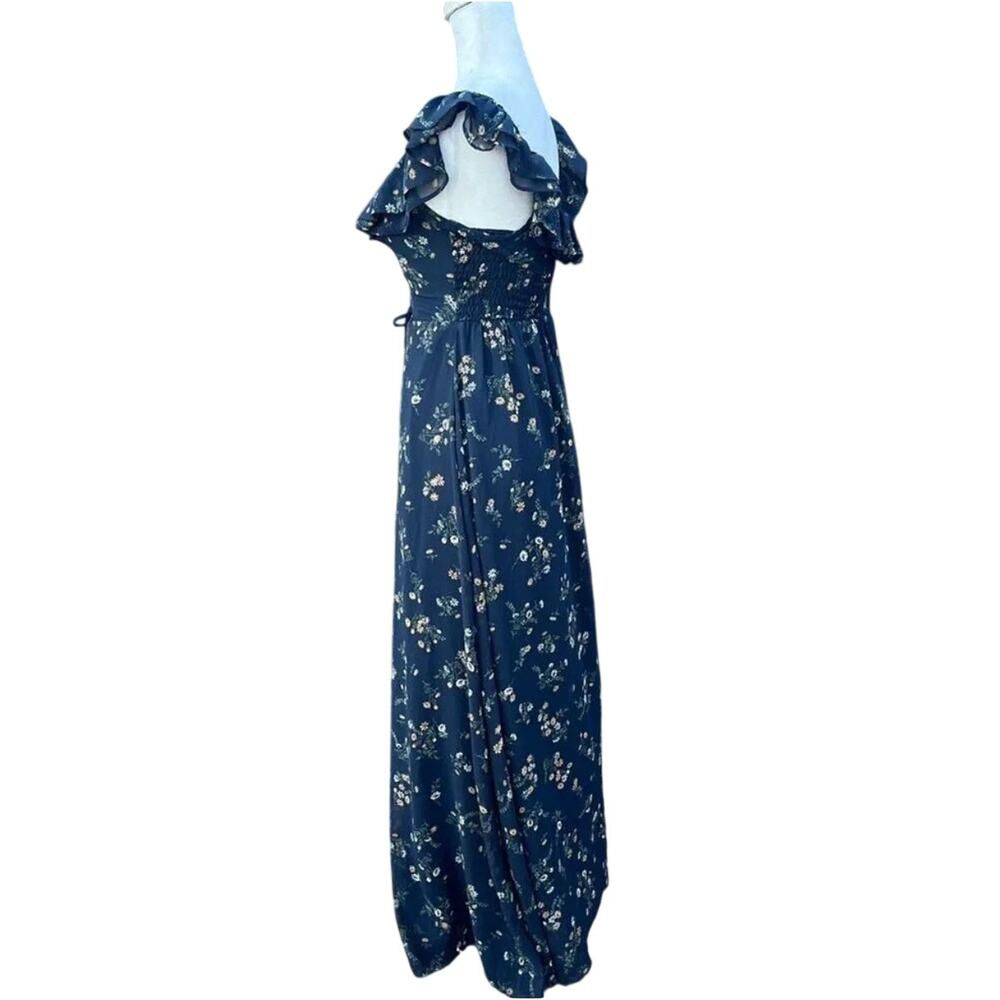 VICI Wagner Floral Off The Shoulder Lace Up Maxi Dress Size Small - Picture 3 of 14